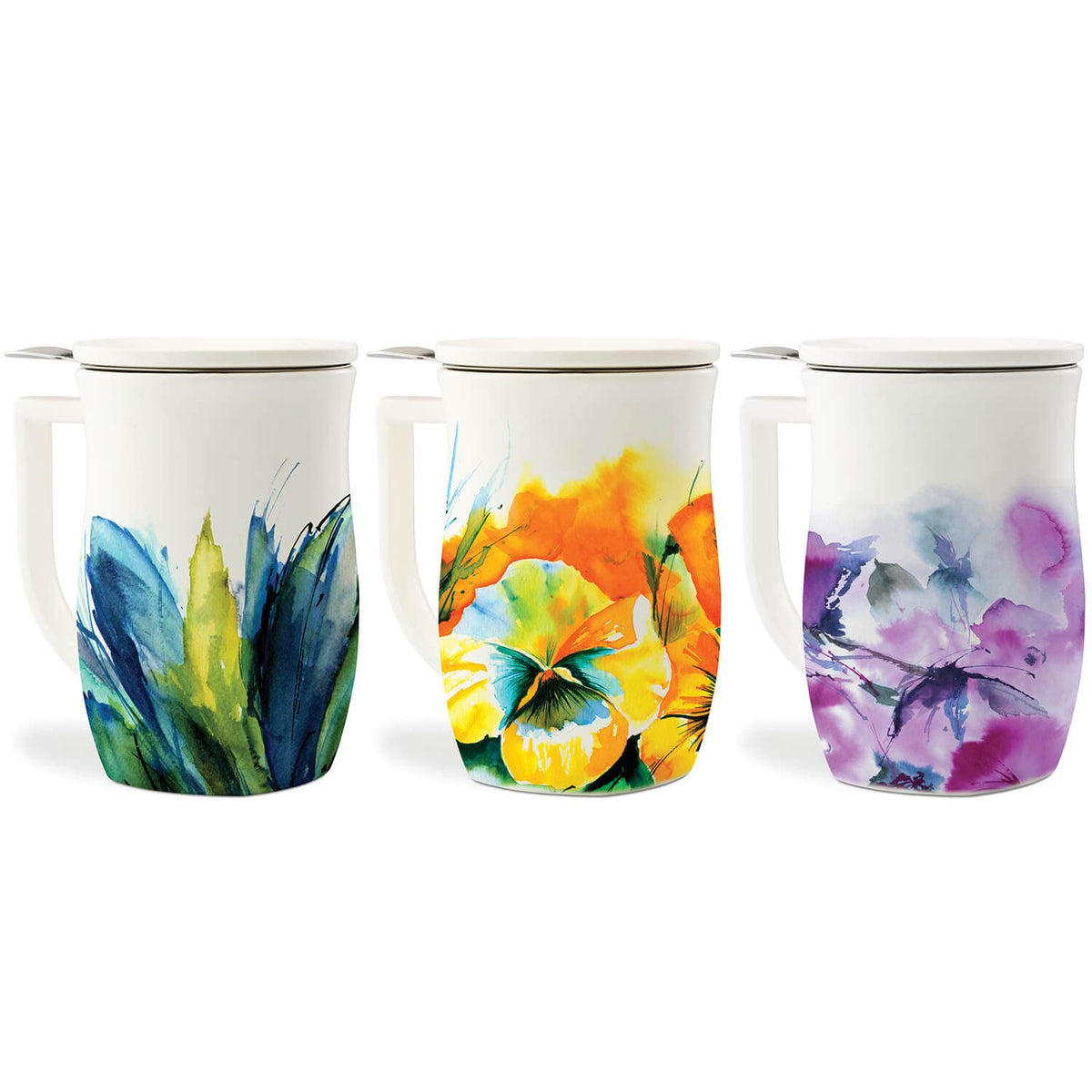 Ceramic Fiore Tea Cup with Infuser