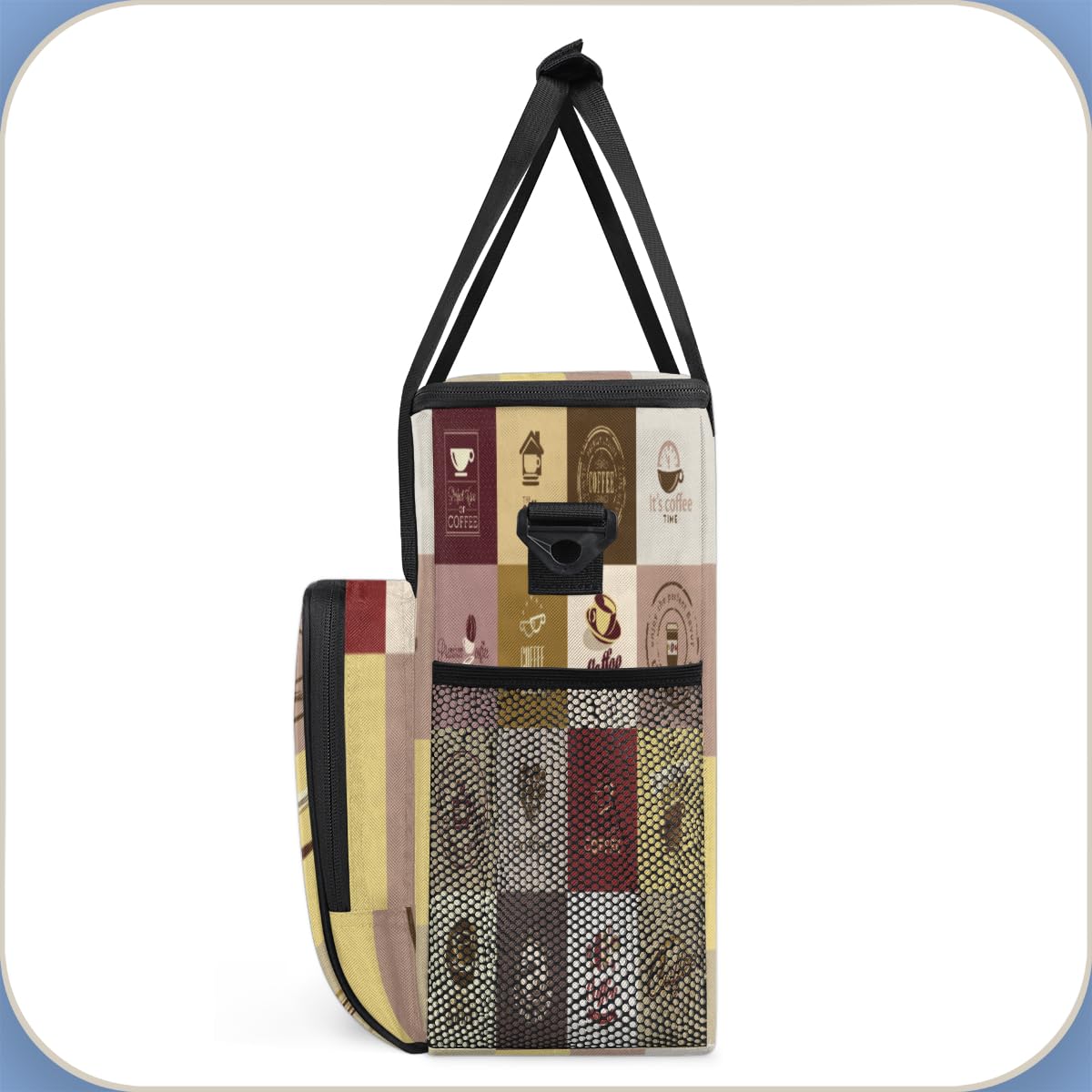 Set of Coffee Icons Maker Carring Bag Travel Carrying Storage Tote Compatible with Keurig K