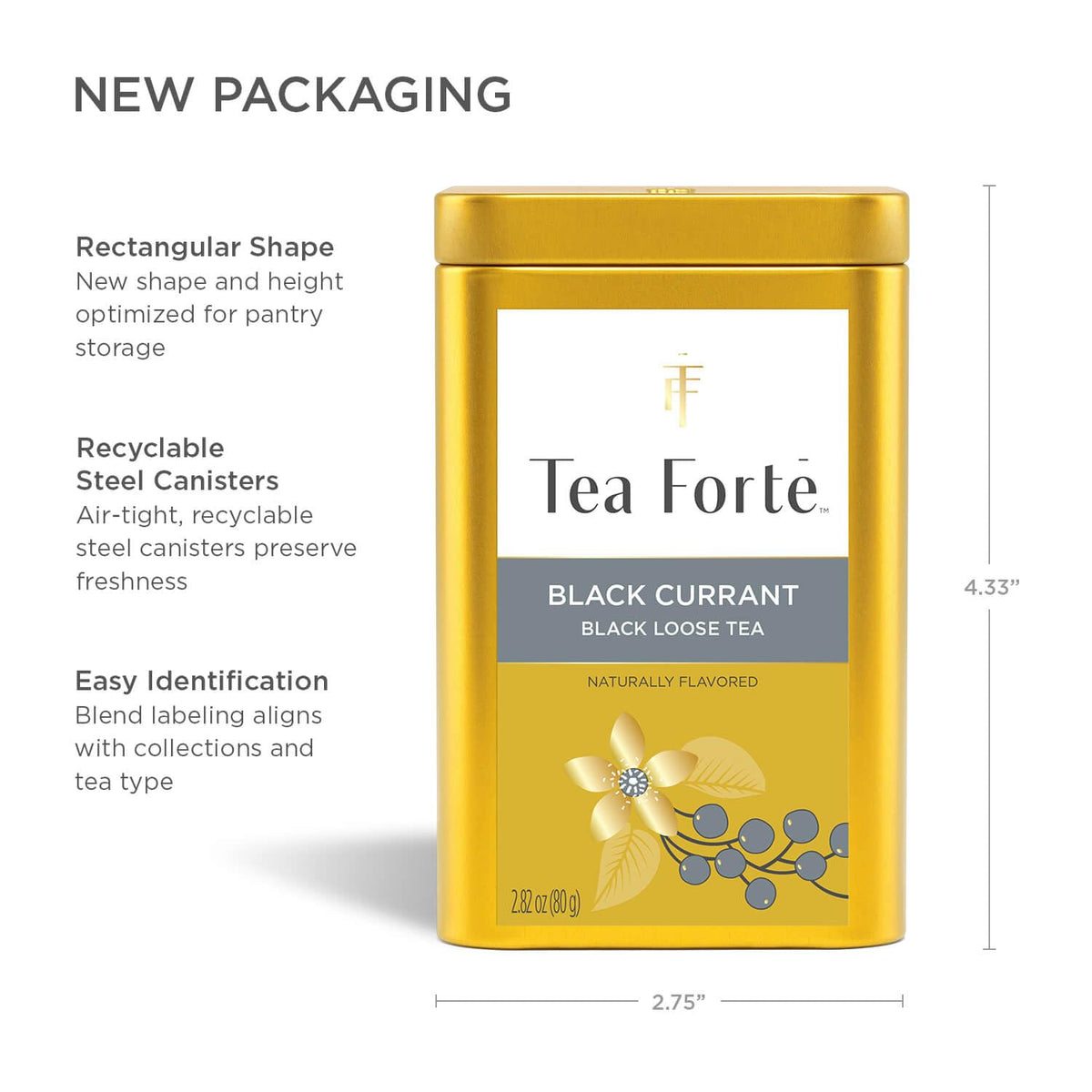 Black Currant Loose Leaf Tea Canister (2.82 Ounce)