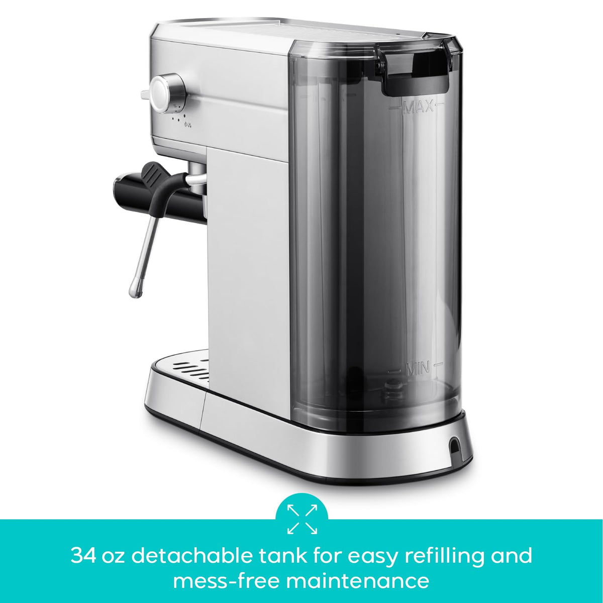 CM5418 Compact Espresso Machine with Milk Frothing Steam Wand