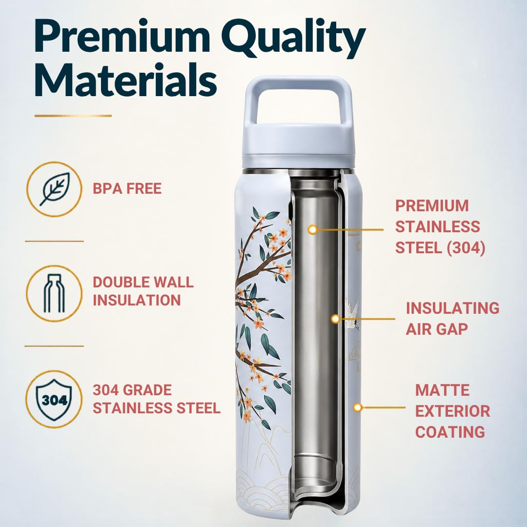 Tea Infuser Bottle for Loose Leaf Tea Insulated Stainless Steel Water Bottle Tumbler