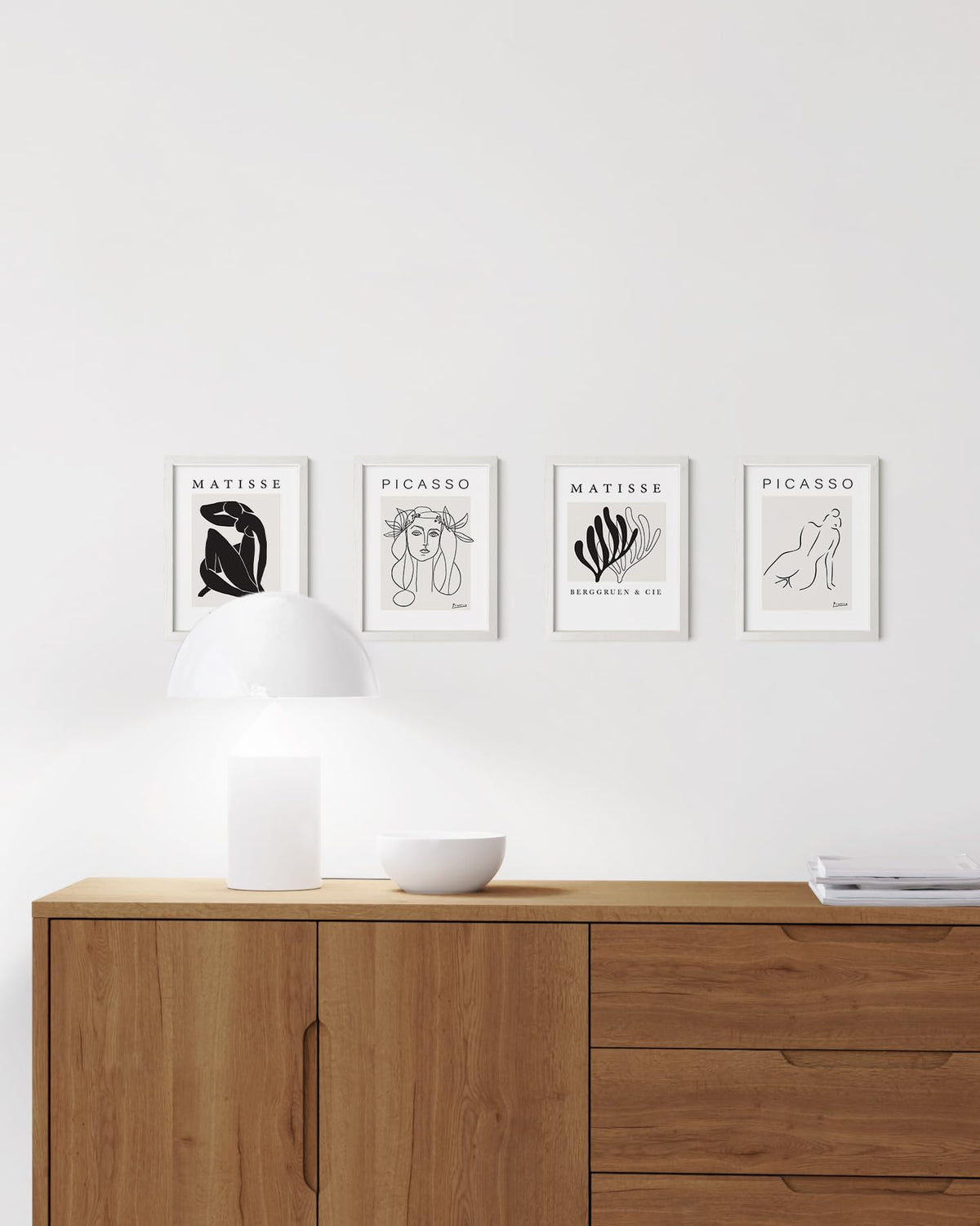 6x8 White Oak Wooden Picture Frame (4 Count)