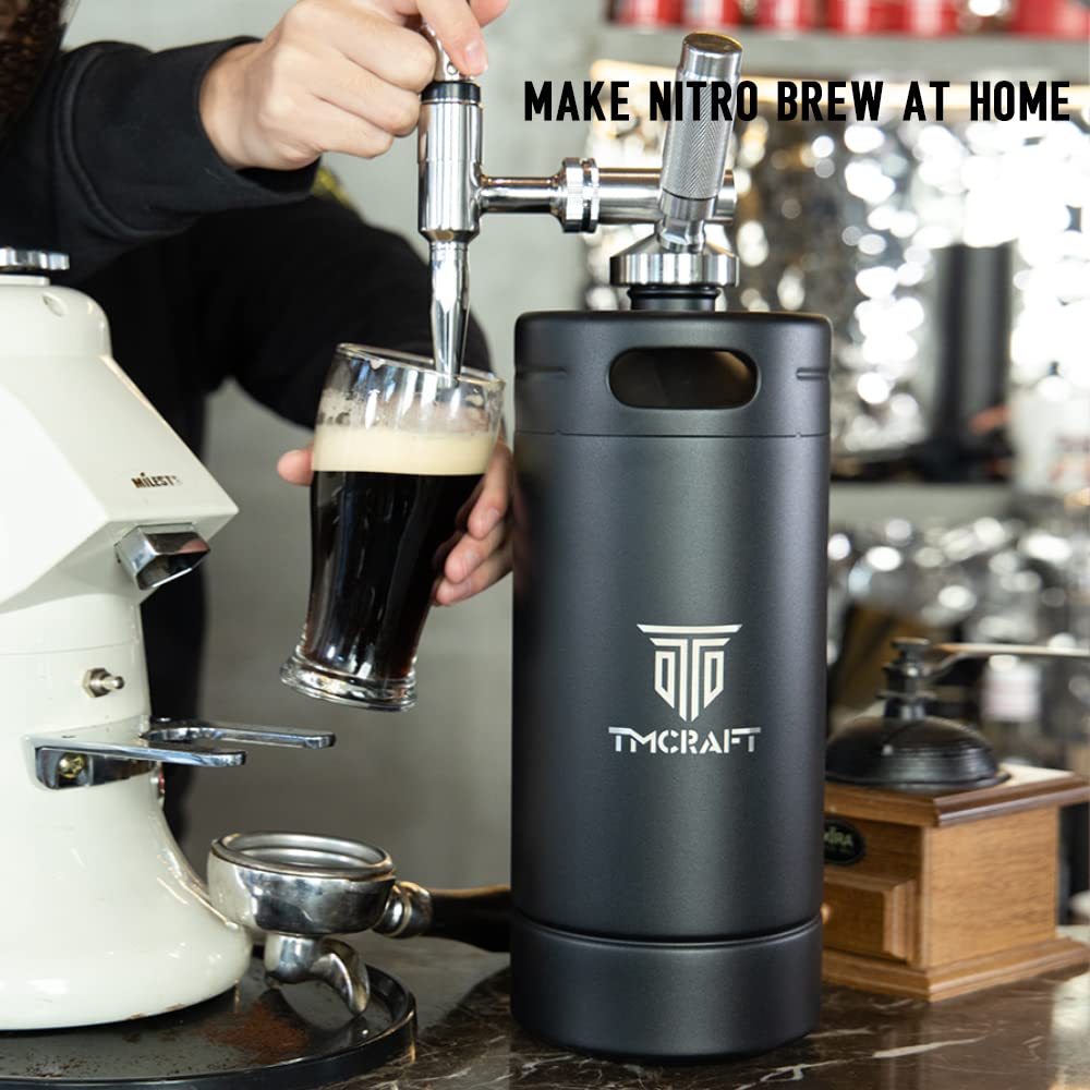 128oz Nitro Cold Brew Coffee Maker with Stout Creamer Faucet