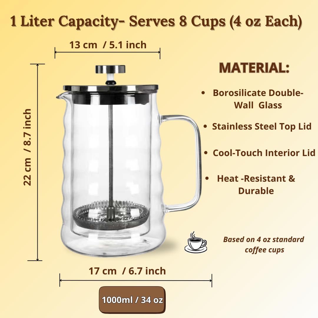 Glass French Press Coffee Maker