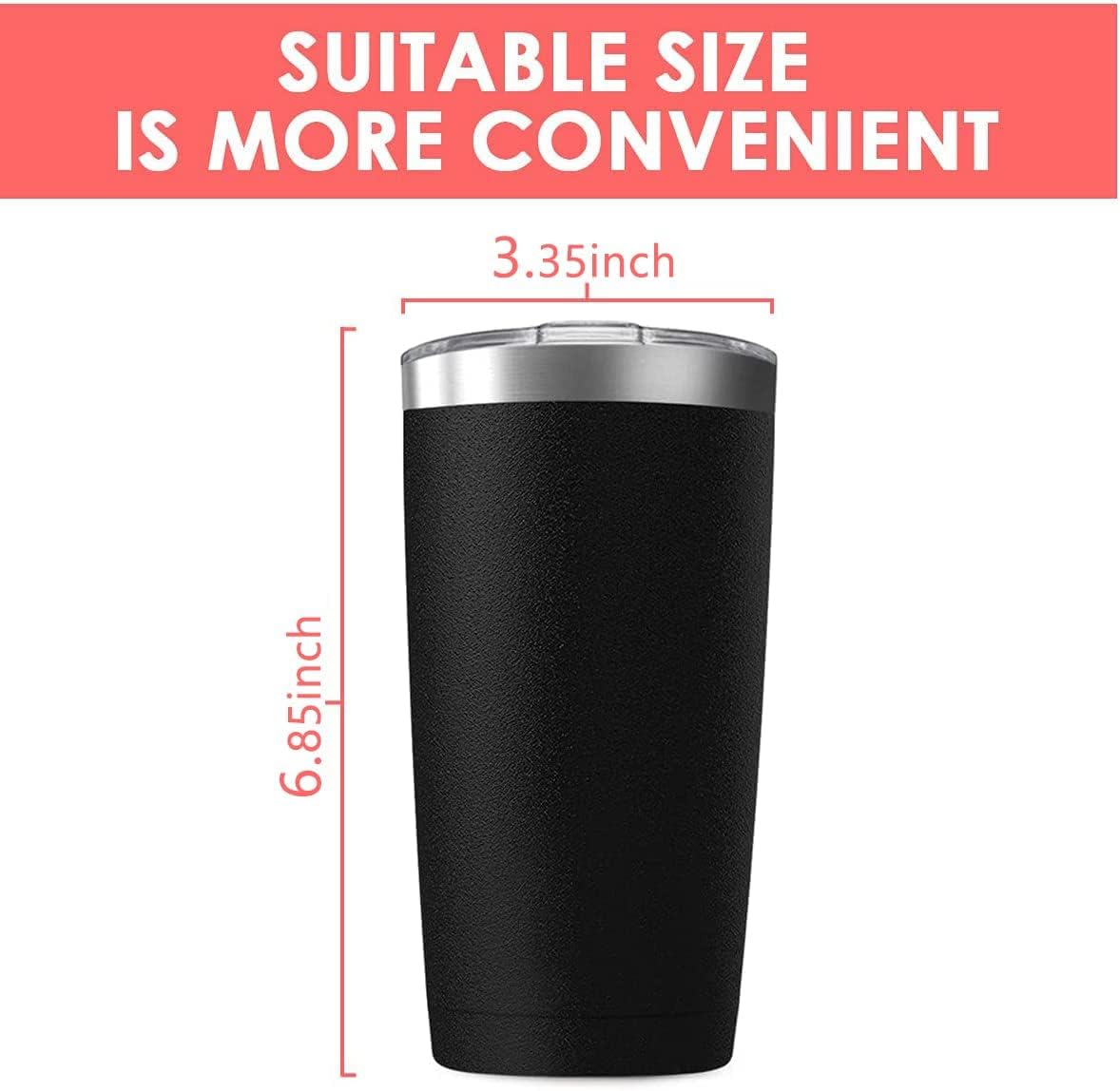 12Pack 20oz Tumbler Vacuum Insulated Travel Mug with Lids