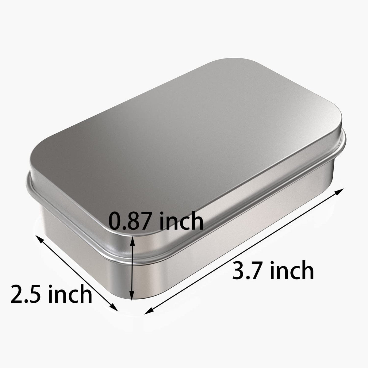 2Pcs Small Hinged Tin Box Metal Tins Storage Containers (2 Count)
