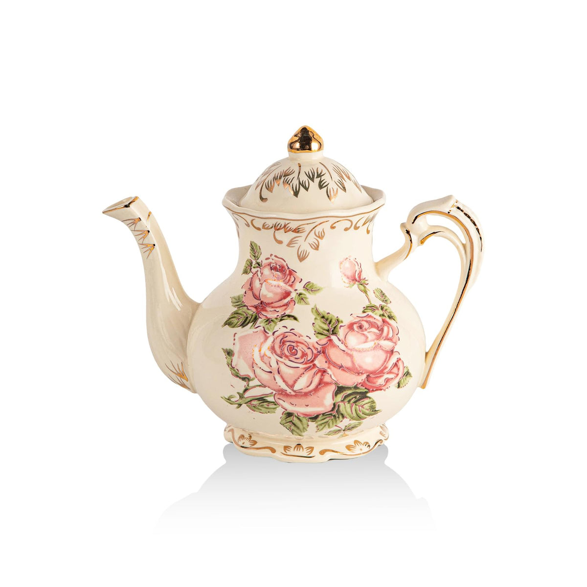 Small Pink Rose Teapot with Infuser
