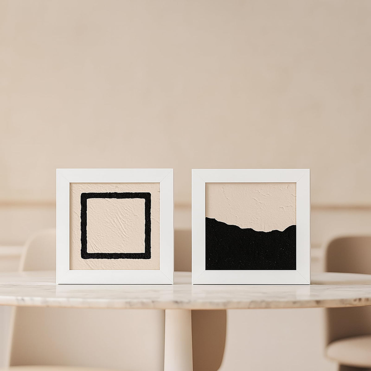 6x6 Solid Oak Wood Picture Frames (3 Count)