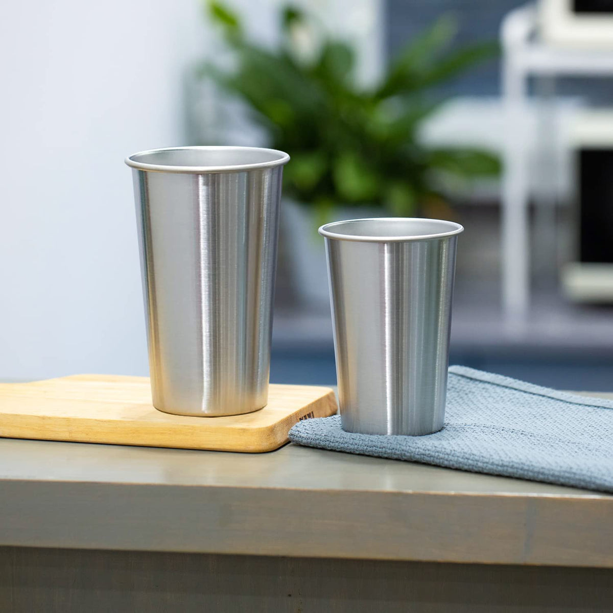 8 Pack 24oz Stainless Steel Pint Cup (8 Count)