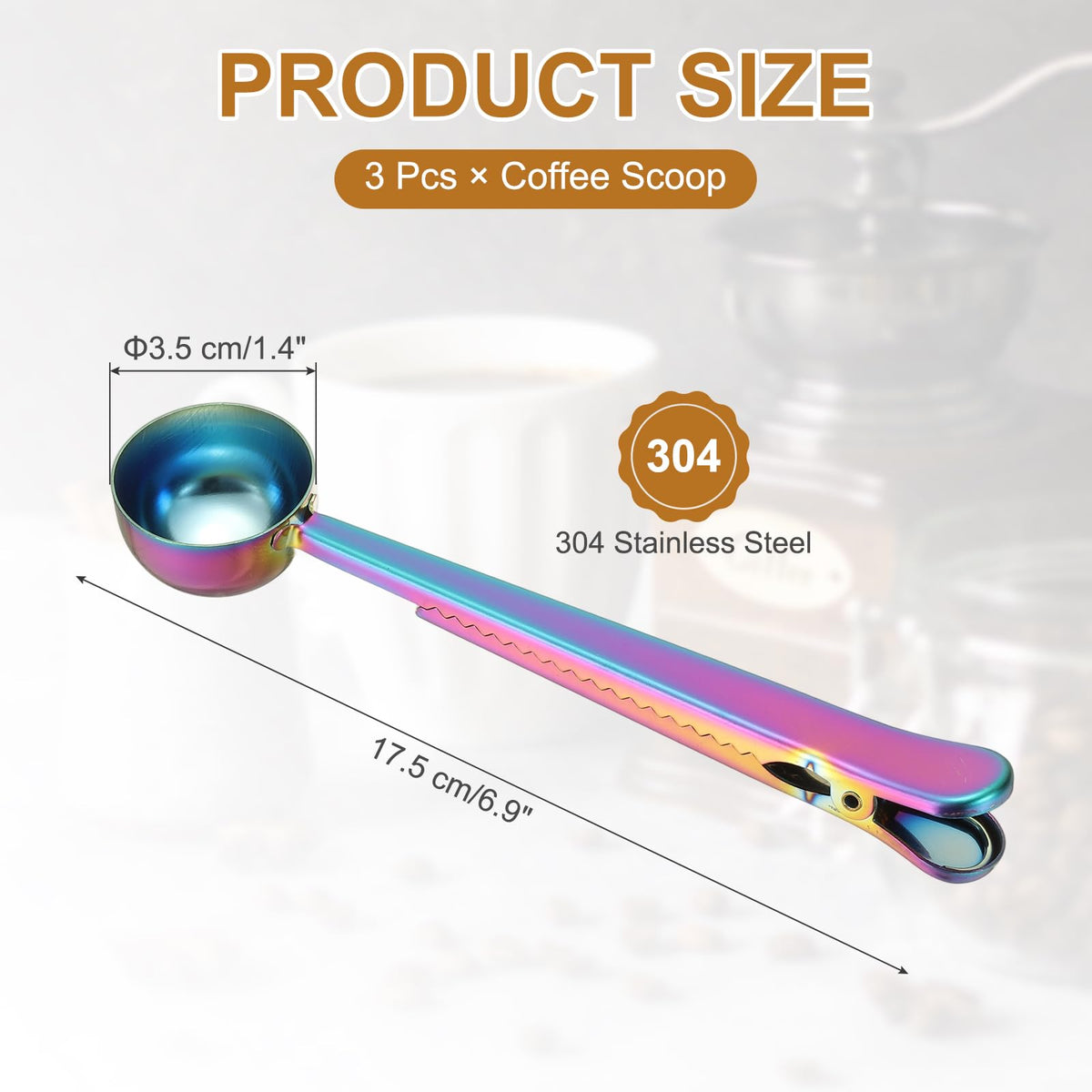 3 PCS Coffee Scoop with Clip