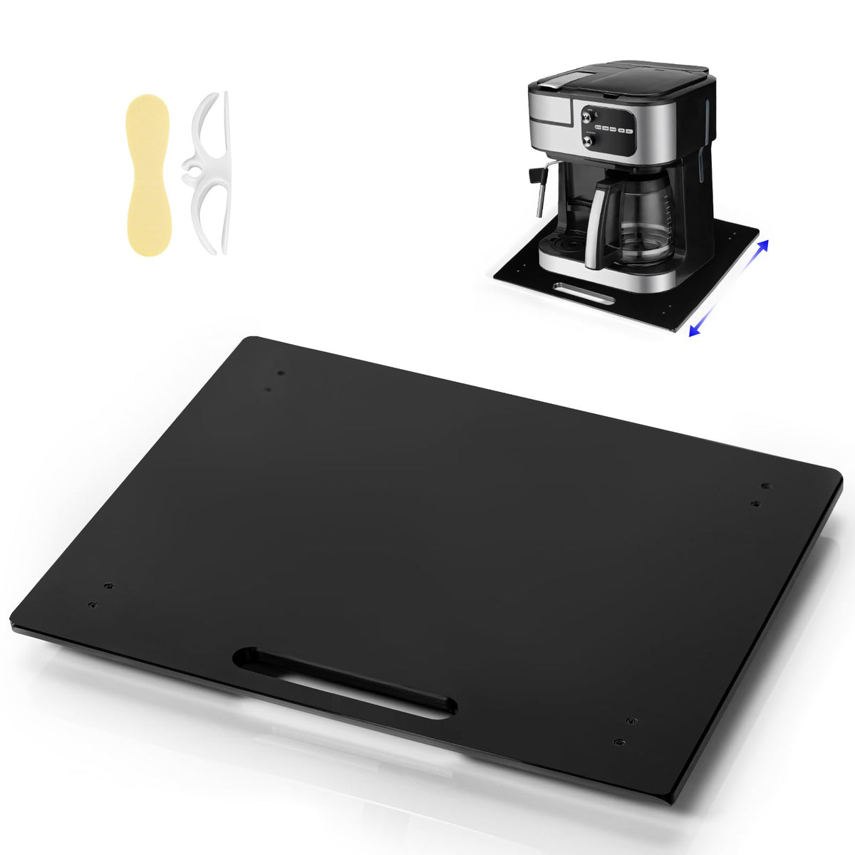 Acrylic Appliance Slider with Rubber Wheels