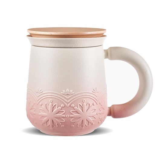 Tea Mug with Infuser and Lid for Loose Tea Diffusers