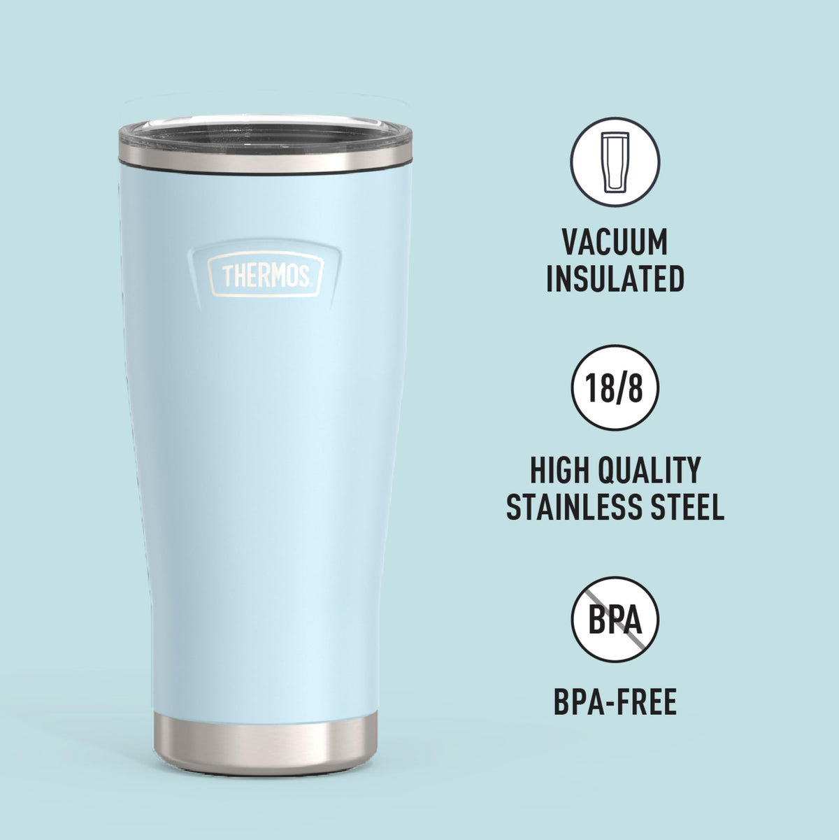 Icon Series 24oz Stainless Steel Tumbler with Slide Lock Lid