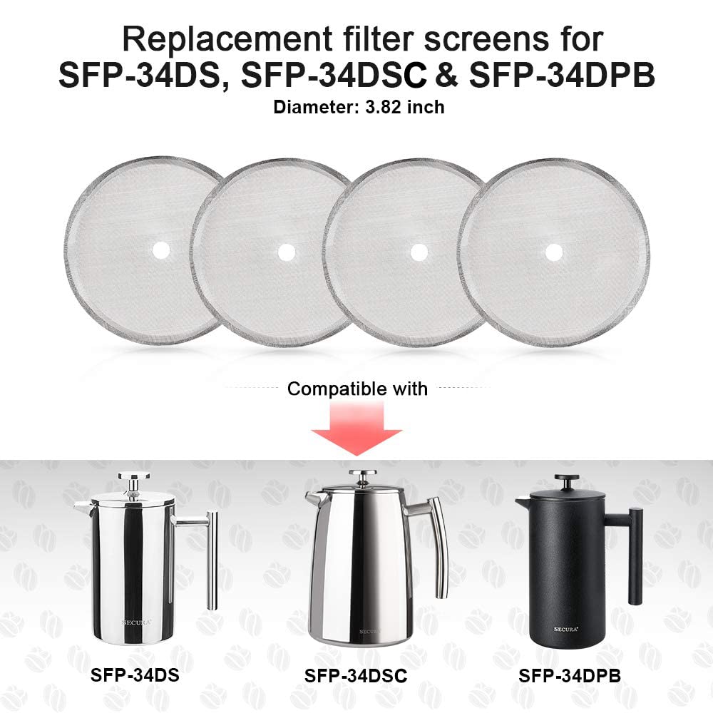 French Press Replacement Screens (4 Count)