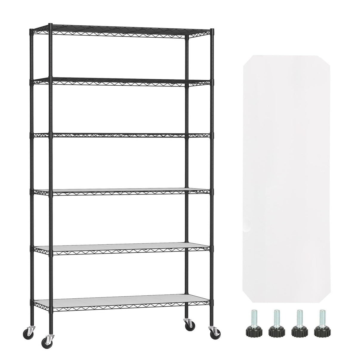 6 Tier Wire Storage Shelves with PP Shim