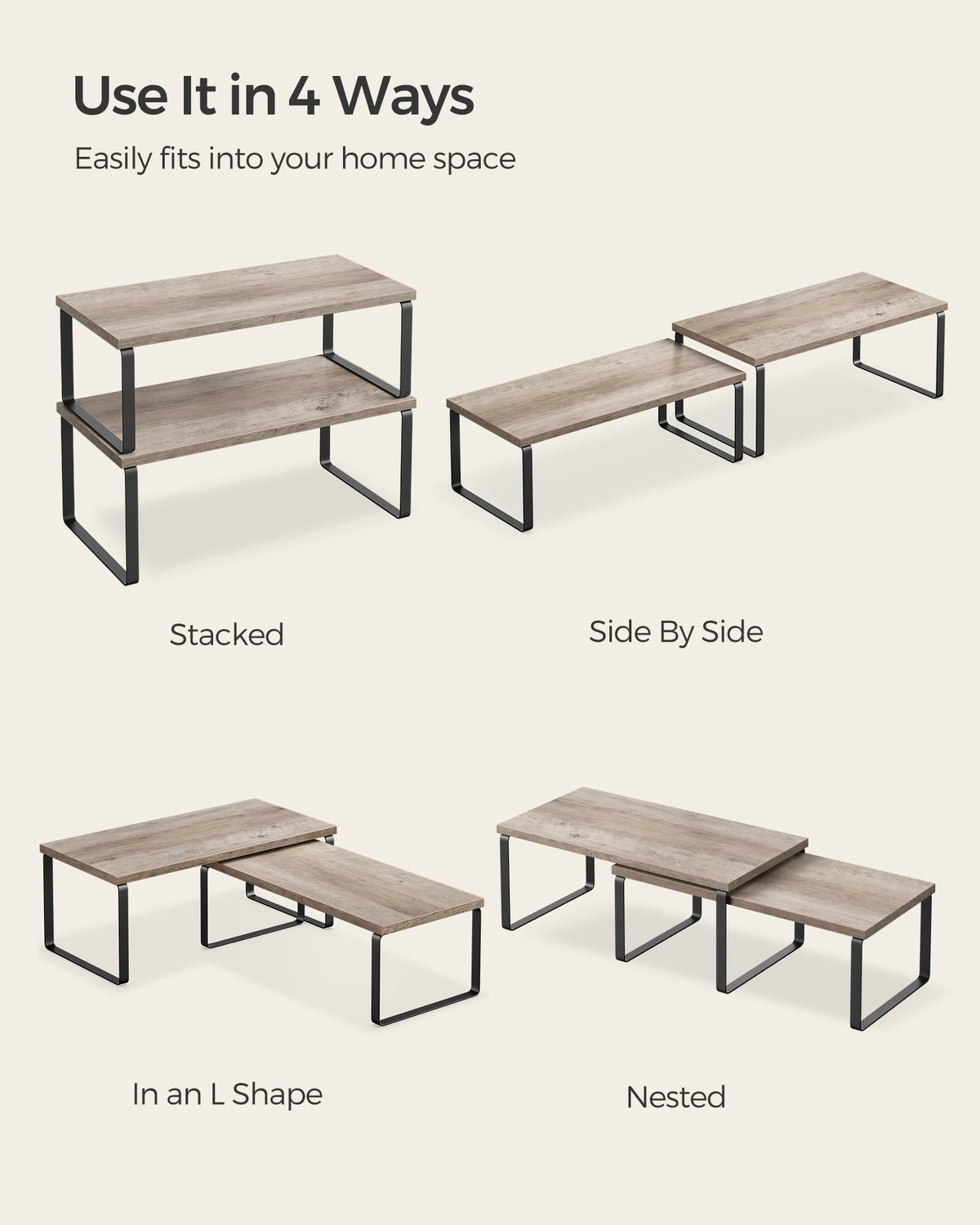 Cabinet Organizer Shelf (2 Count)