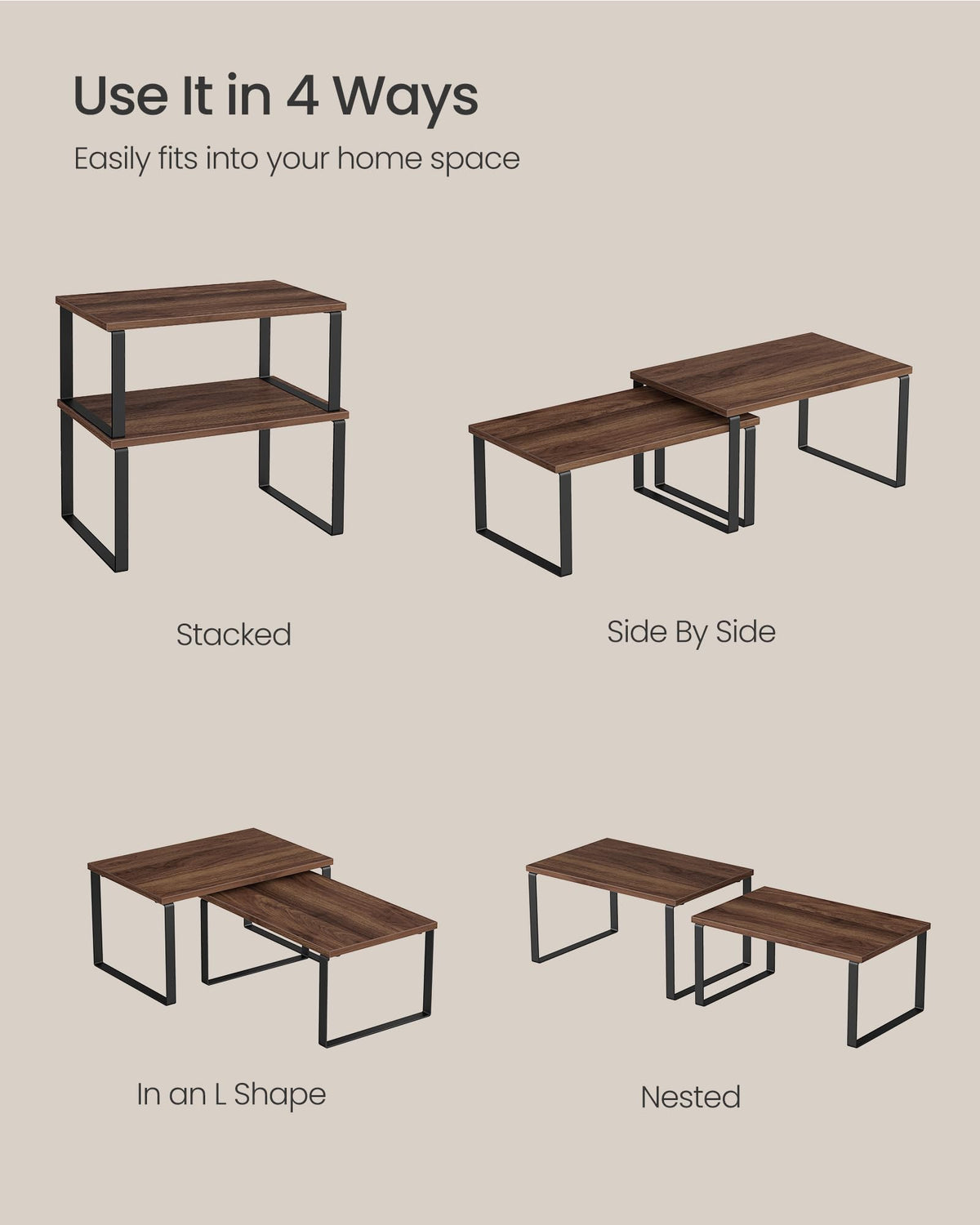 Cabinet Organizer Shelf (2 Count)