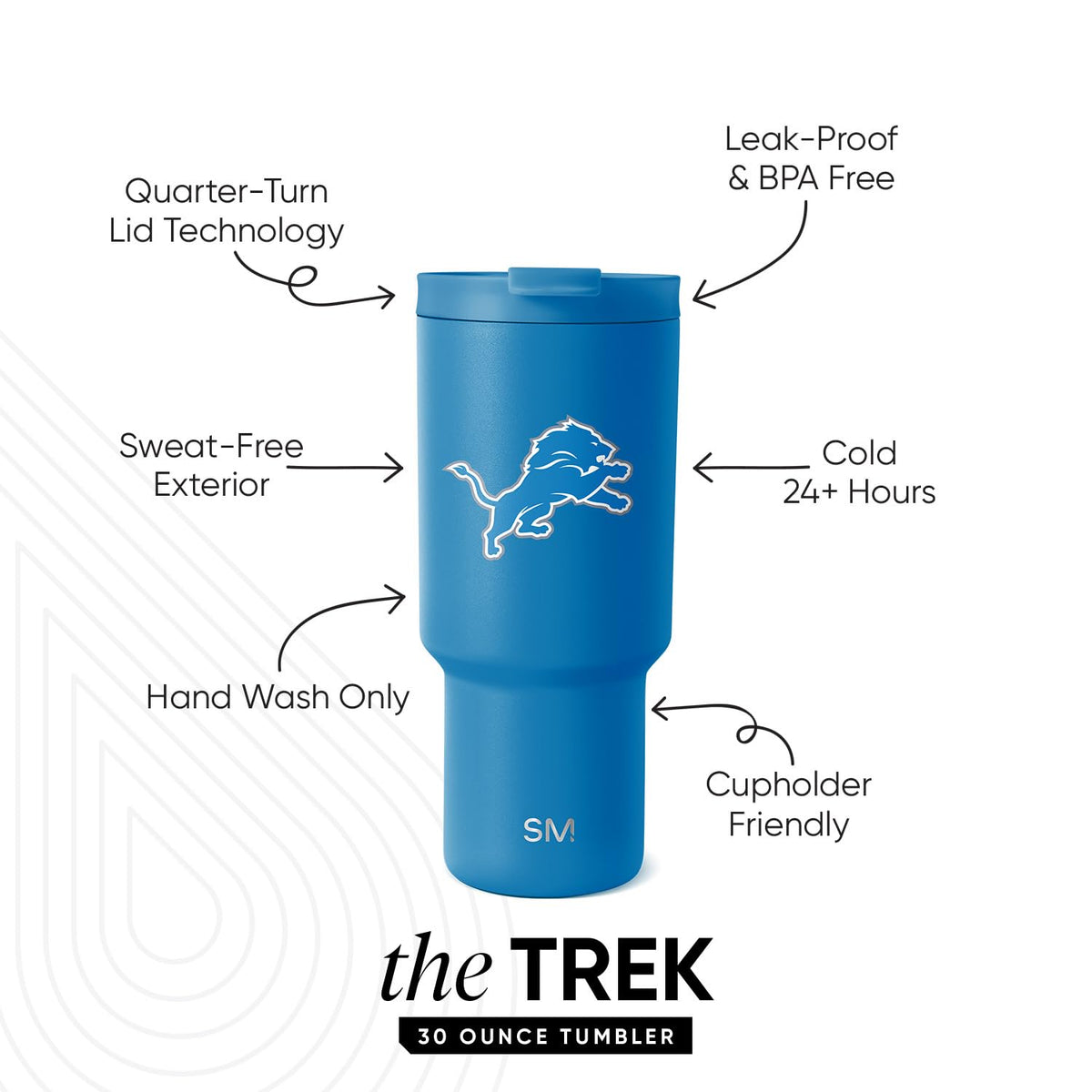 Detroit Lions Tumbler with Flip Lid