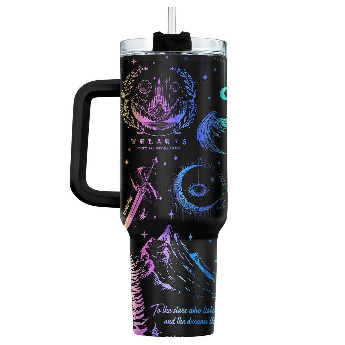 Celestial Dragon 40 oz Tumbler with Handle