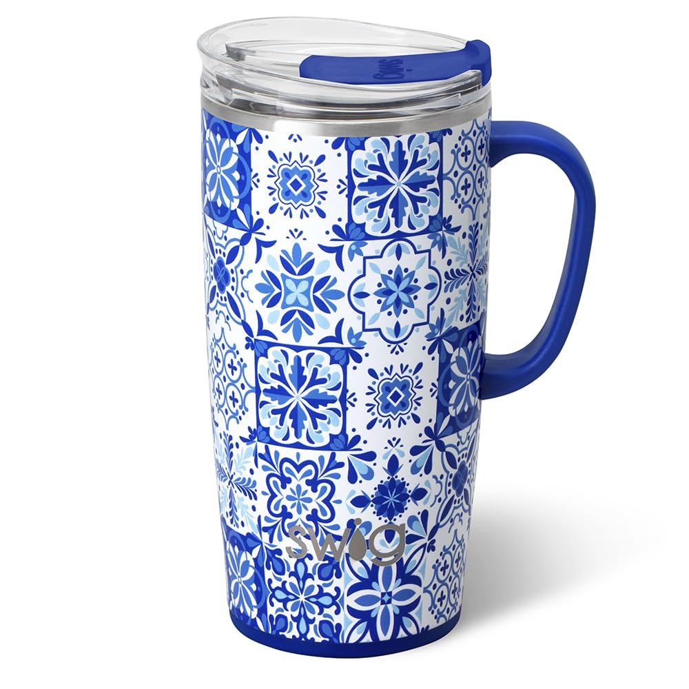 22oz Insulated Travel Mug with Handle & Lid