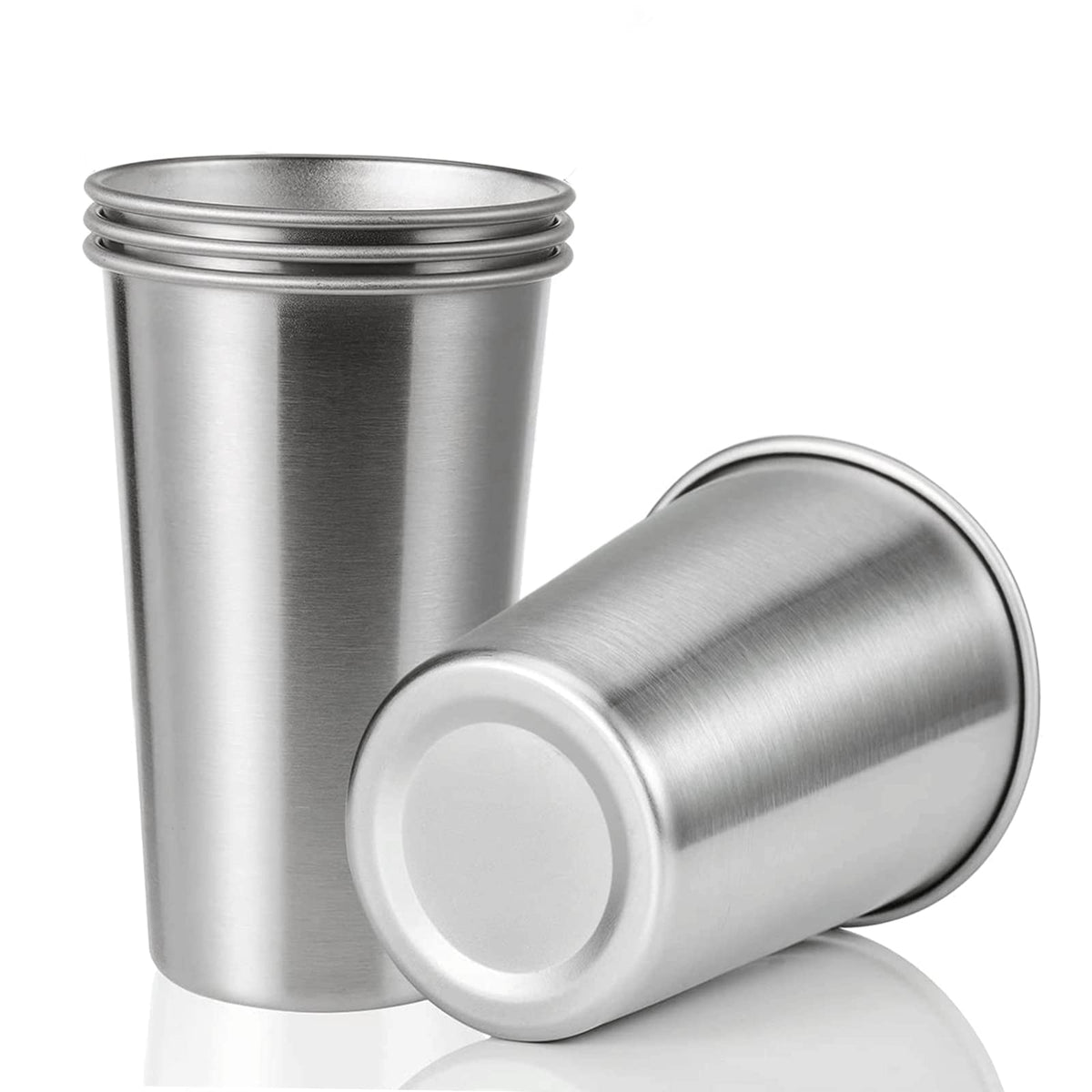4 Pack 24oz Stainless Steel Pint Cup (4 Count)