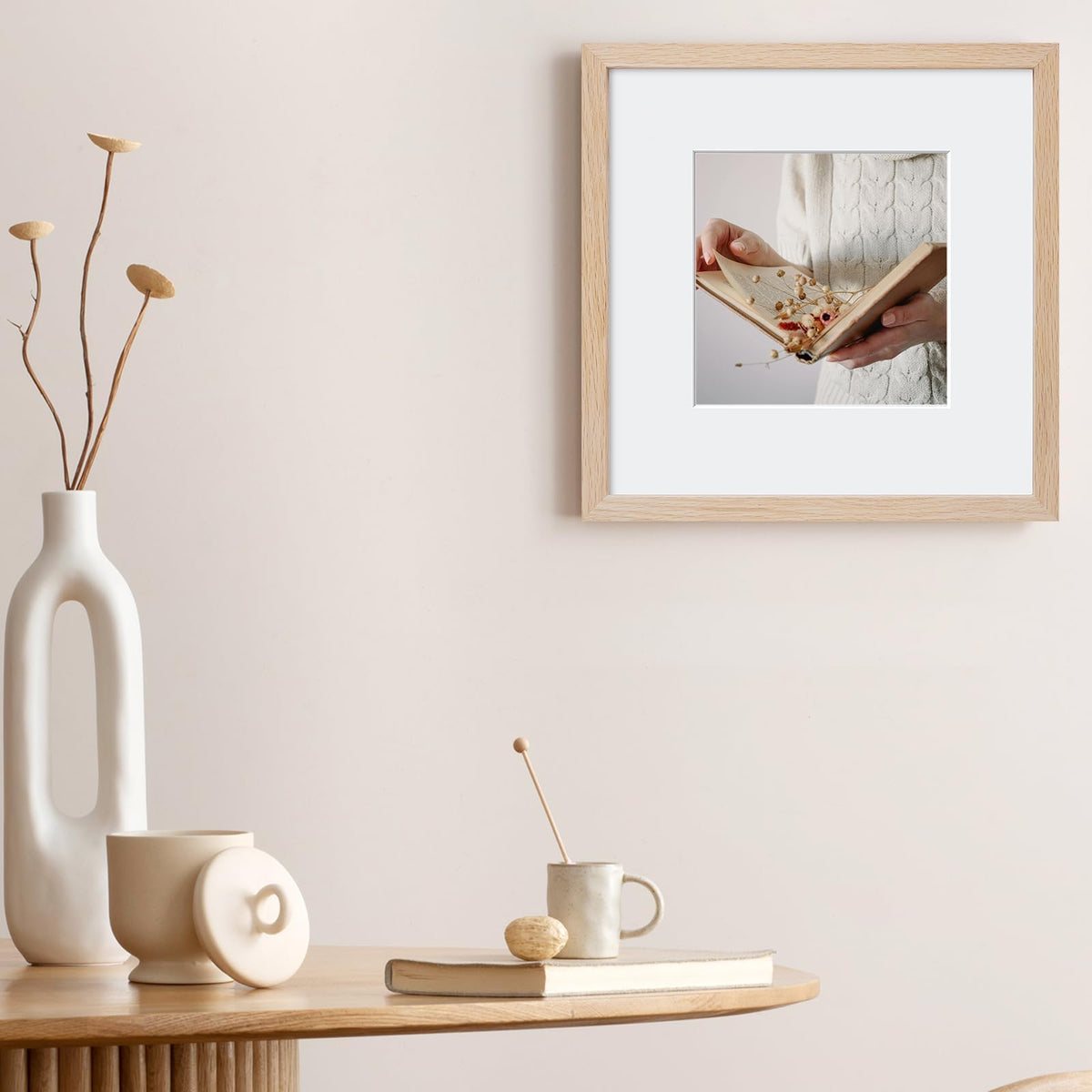 12x12 Solid Oak Wood Picture Frames (3 Count)