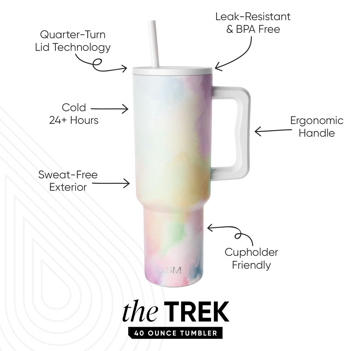 Tumbler with Handle and Straw
