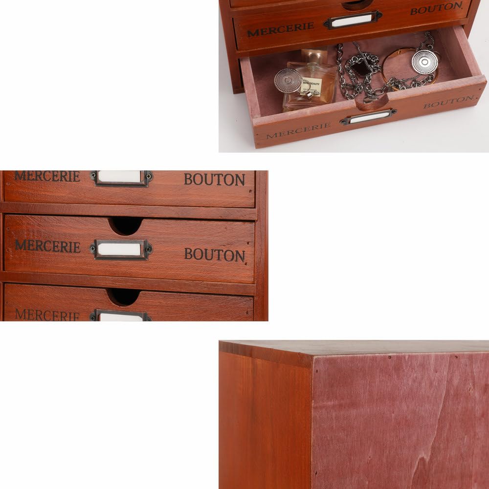 Small Wooden Drawers Wooden Box with Drawer Brown