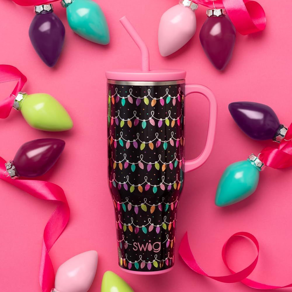 40oz Insulated Mega Mug with Handle & Straw