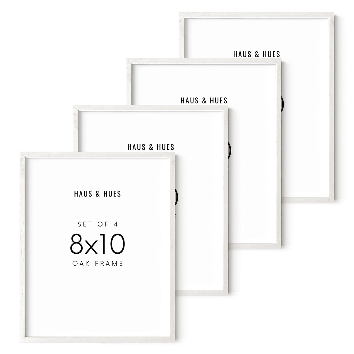 White Oak Wood 8x10 Picture Frames (4 Frames)
