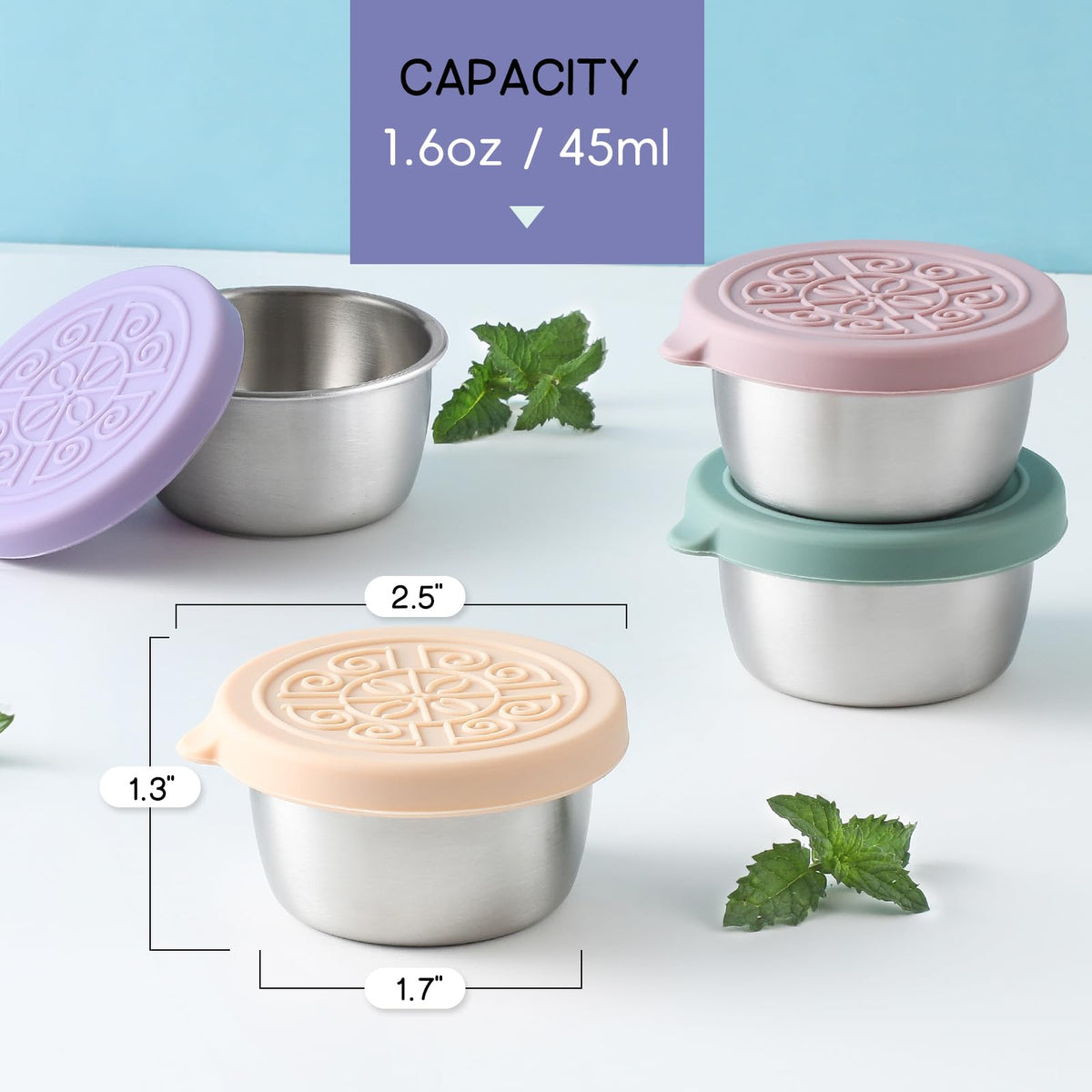 6 Pack] Salad Dressing Container To Go (6 Count)