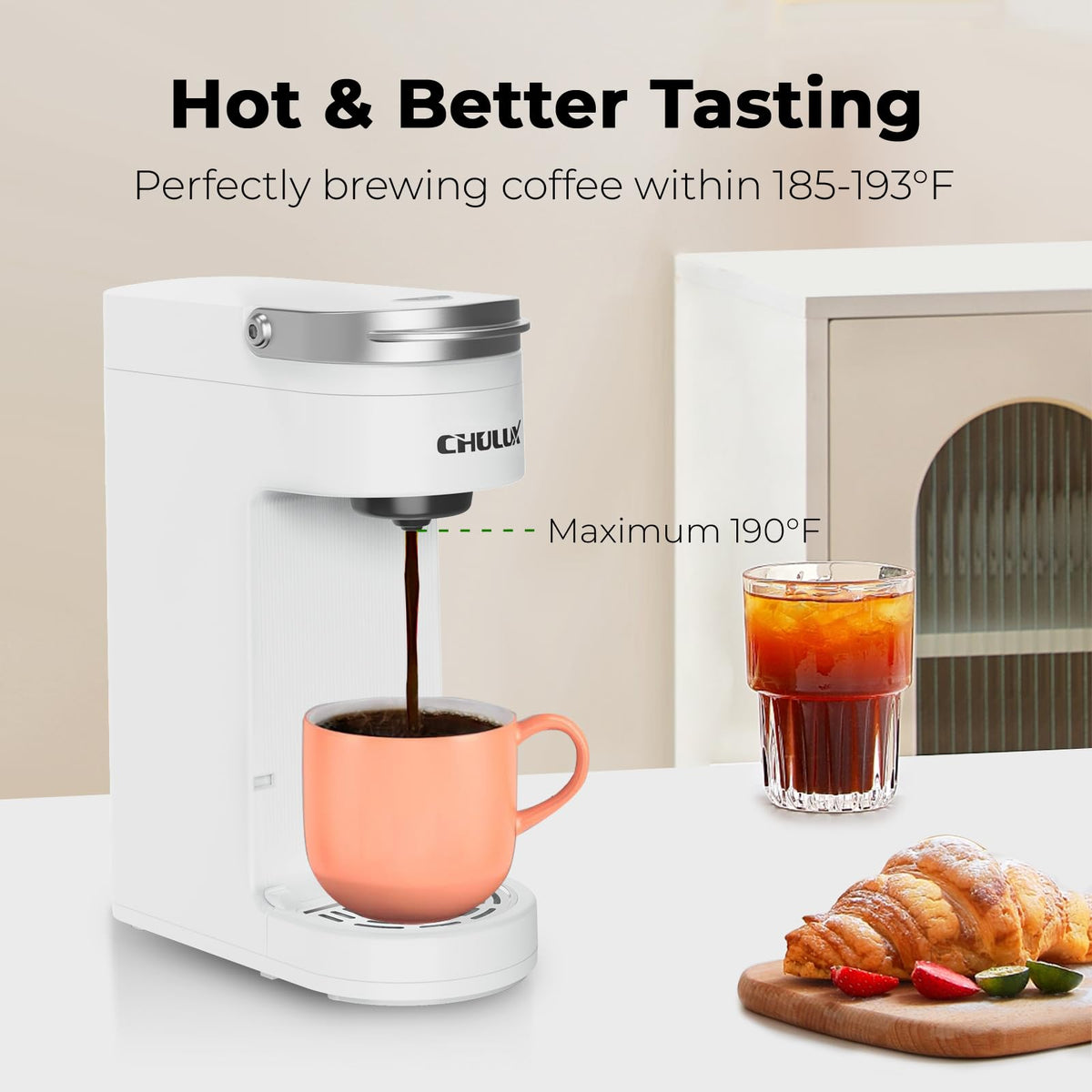 Slim Single Serve Coffee Maker for K Pod