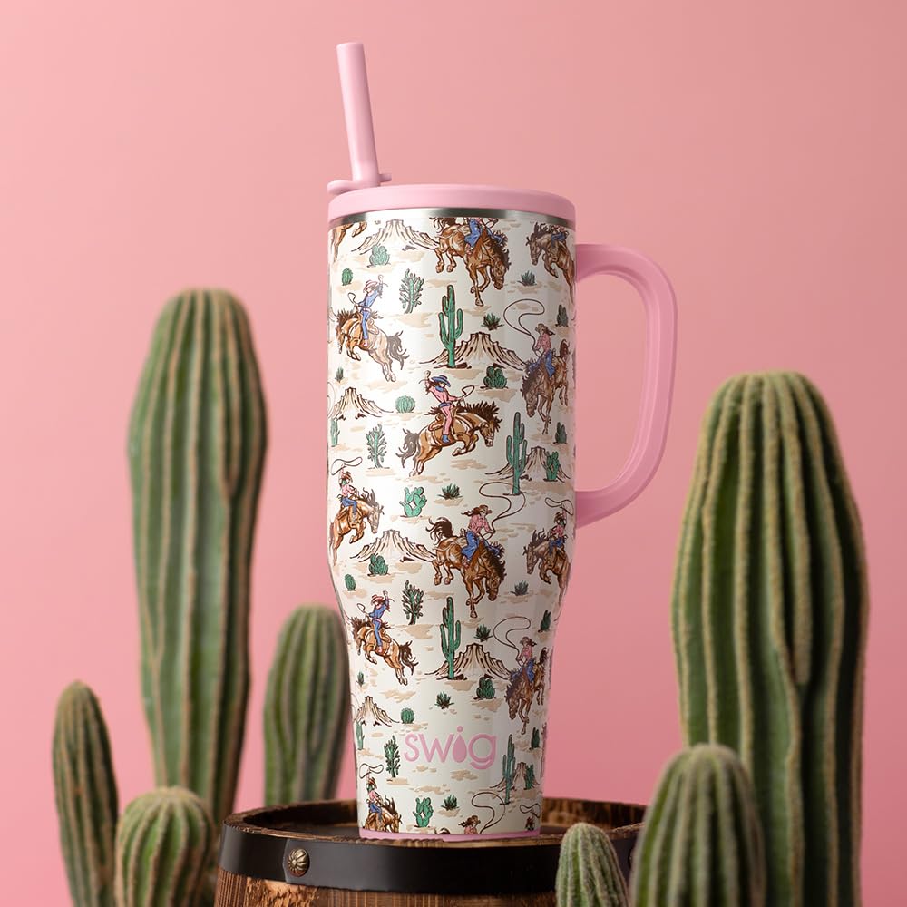 40oz Leakproof Mega Mug with Handle & Straw