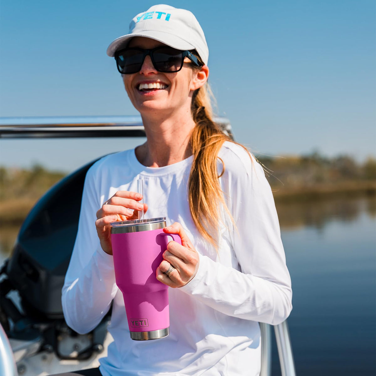 Rambler 35 oz Tumbler with Handle and Straw Lid