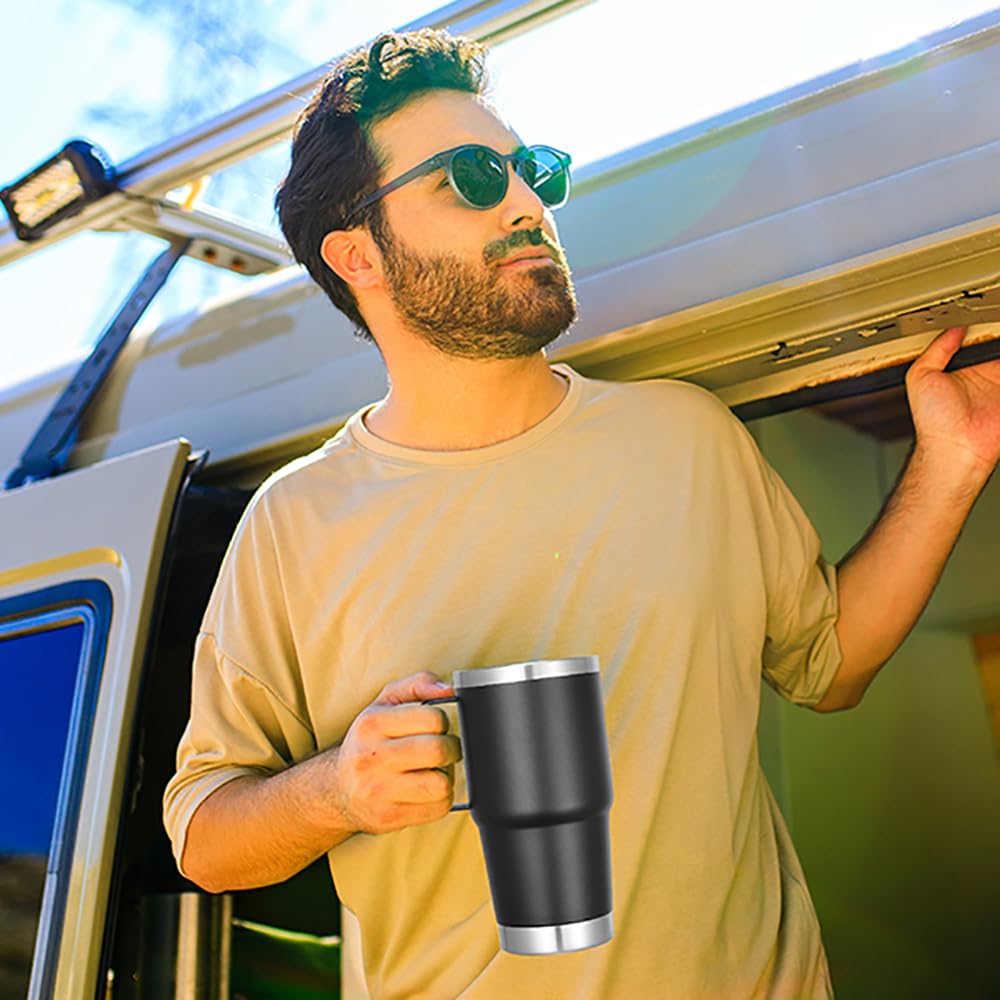 20 oz Tumbler Bulk with Handle Lid and Straw (6 Count)