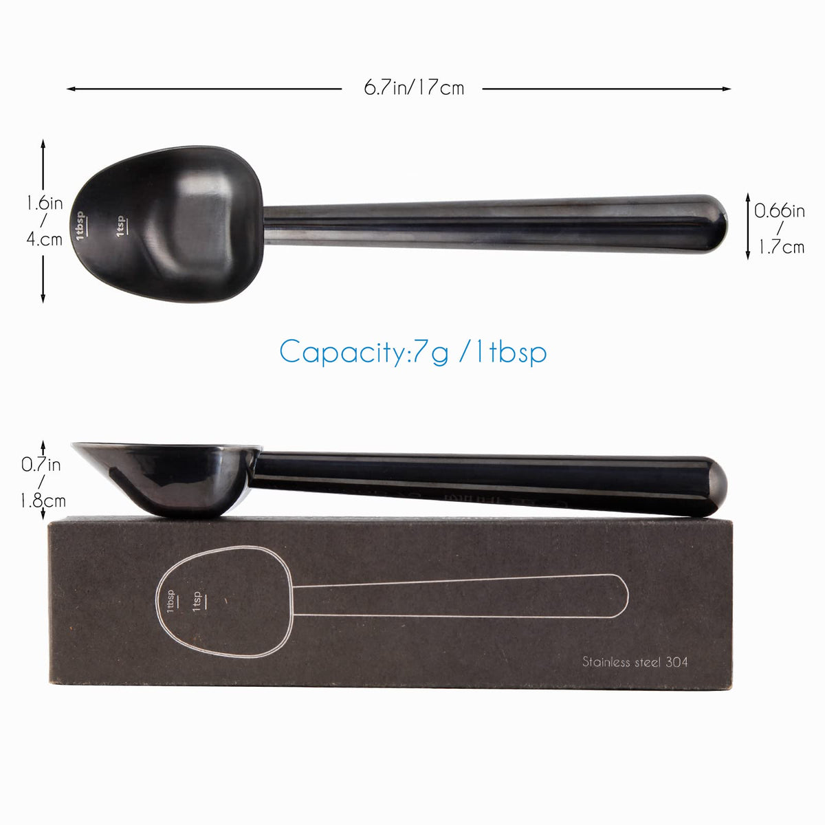 Stainless Steel Long Hollow Handle Coffee Scoop