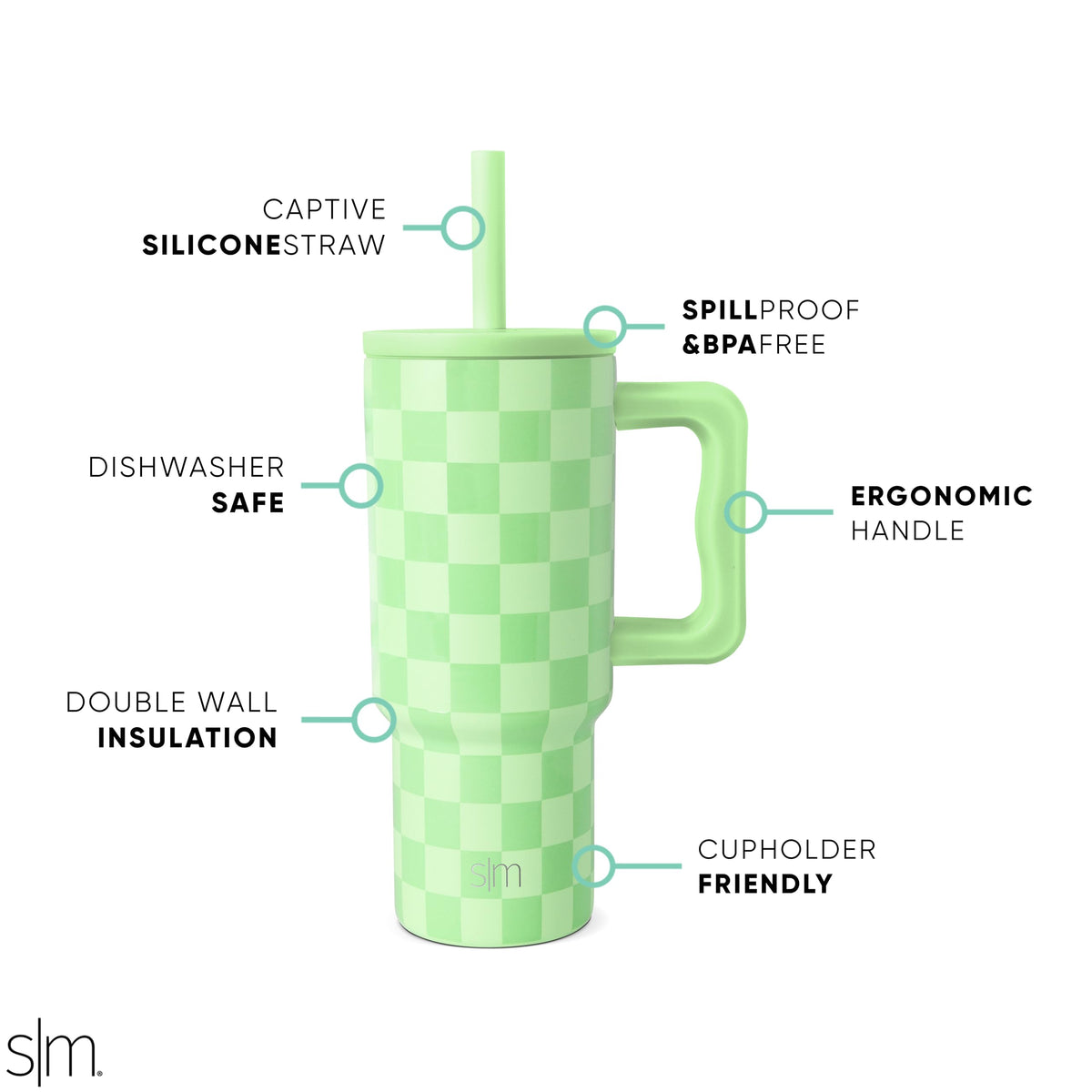 Kids 24 oz Tumbler with Handle and Silicone Straw Lid