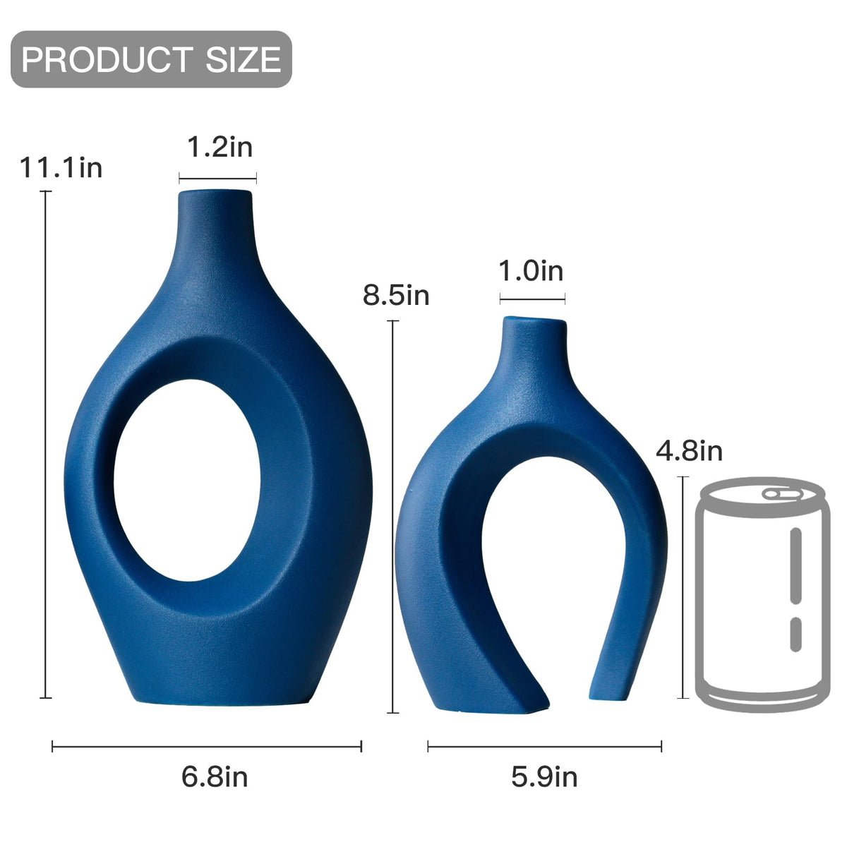 Blue Snuggle Hollow Ceramic Vase Minimalist Decorative Vases of 2