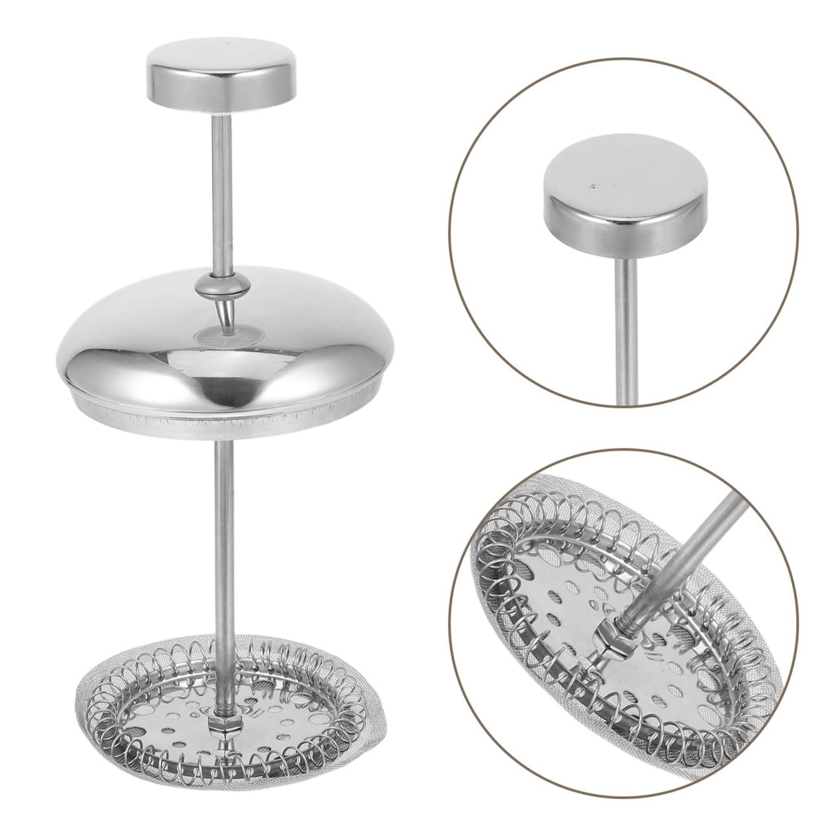 Coffee Press Replacement Filter Lid Set Sturdy Iron Mesh Filter for Plunger Coffee Maker Easy to Clean Press Brewing Screen Compatible