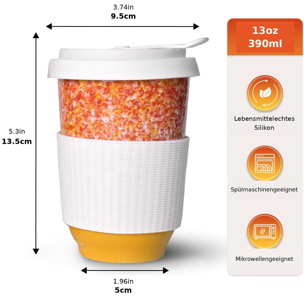 13oz Ceramic Travel Coffee Mug Set (2 Count)