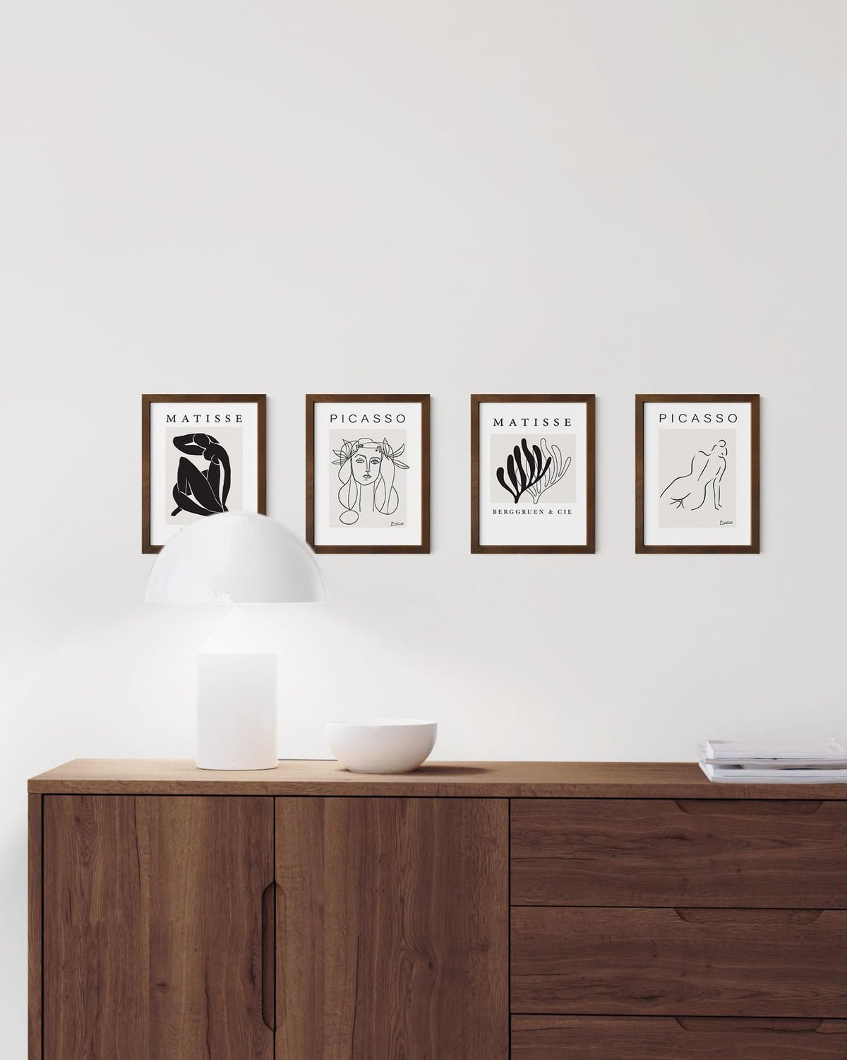 6x8 Walnut Oak Frame Set of 15