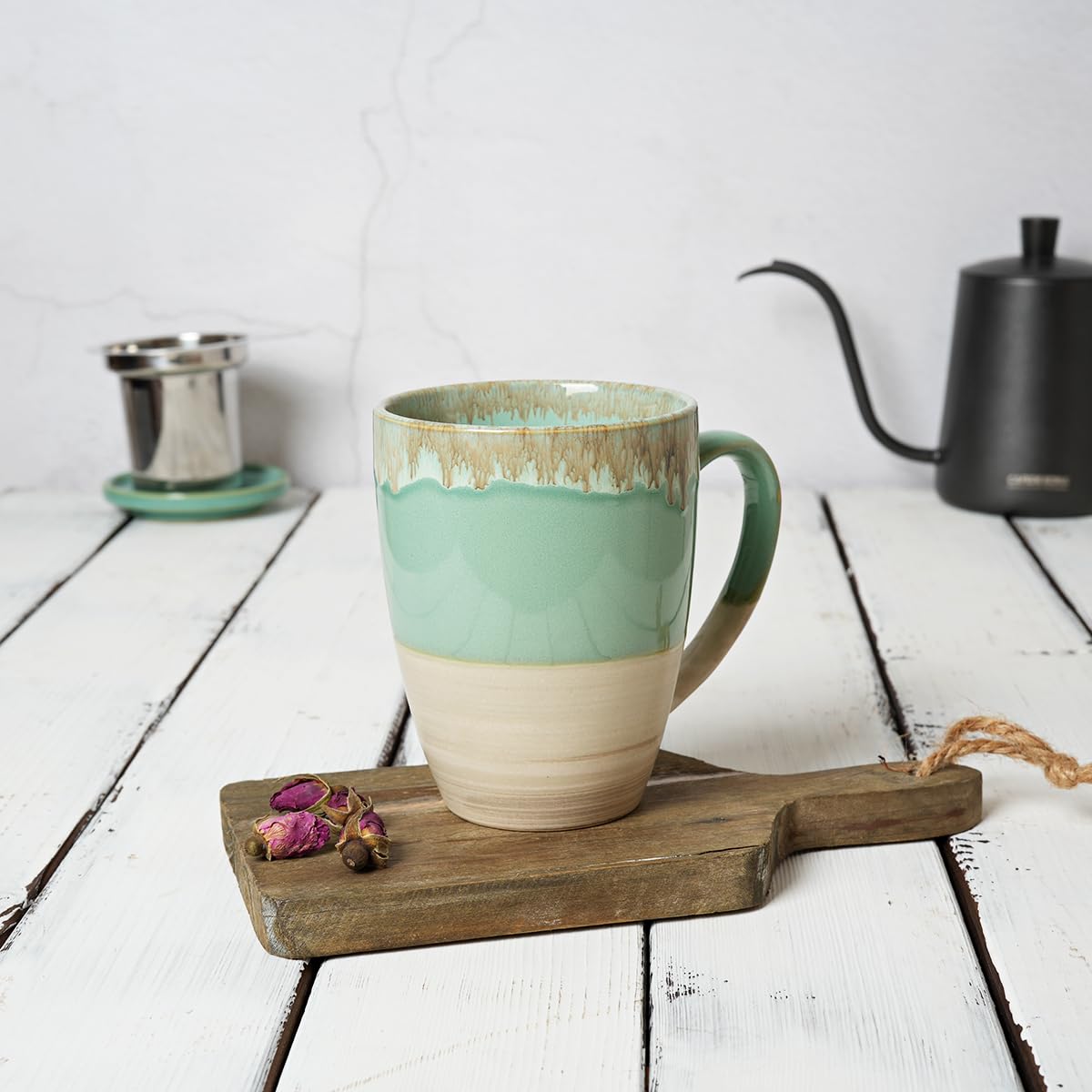 Ceramic Tea Cup with Infuser and Lid