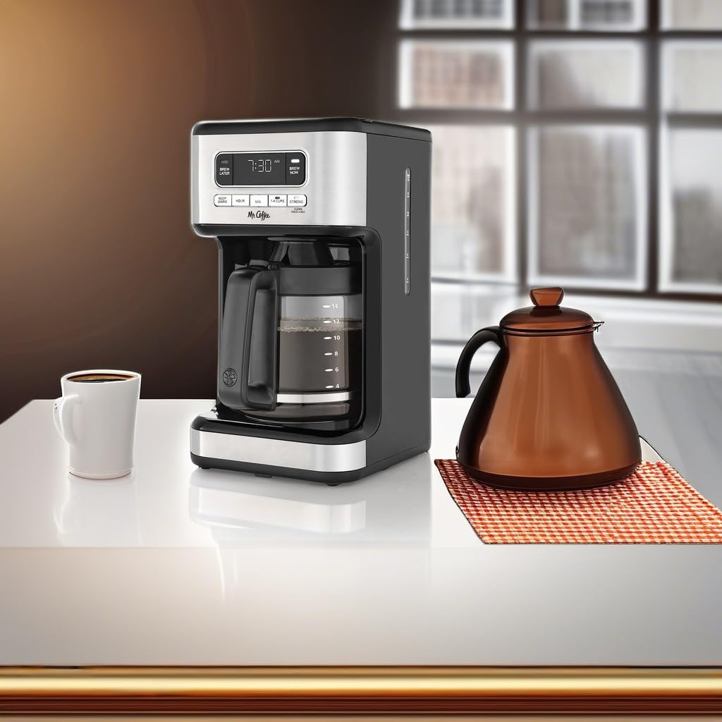 14 Cup Programmable Coffee Maker Stainless Steel (70 Fl Oz)