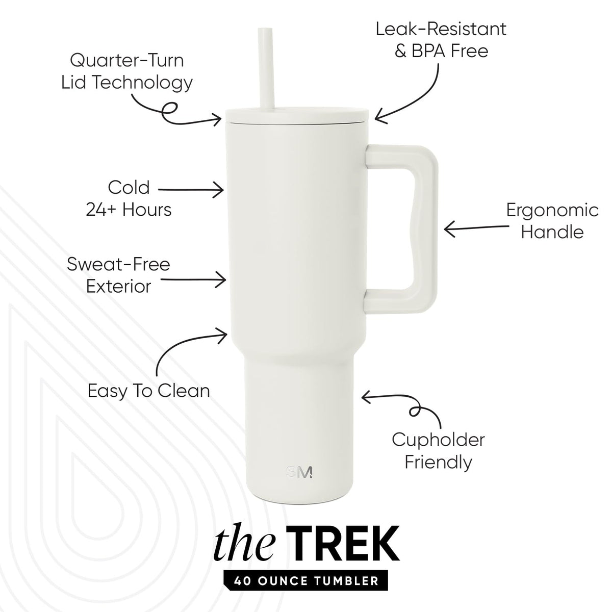 Tumbler with Handle and Straw