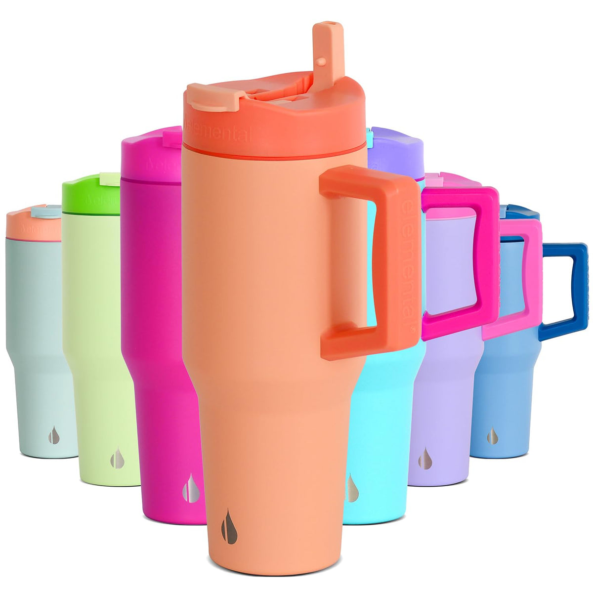 100% Leak Proof 32oz Tumbler with Handle & Straw Travel Mug