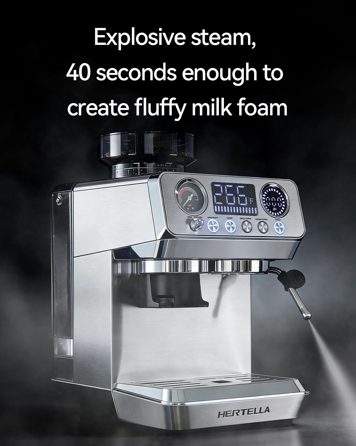 Espresso Machine with Burr Grinder