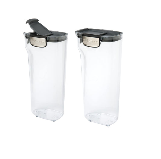 International ProKeeper+ Clear Plastic Airtight Food Baker's Kitchen Storage Organization Container Canister Set with Magnetic Accessories (2 Count)