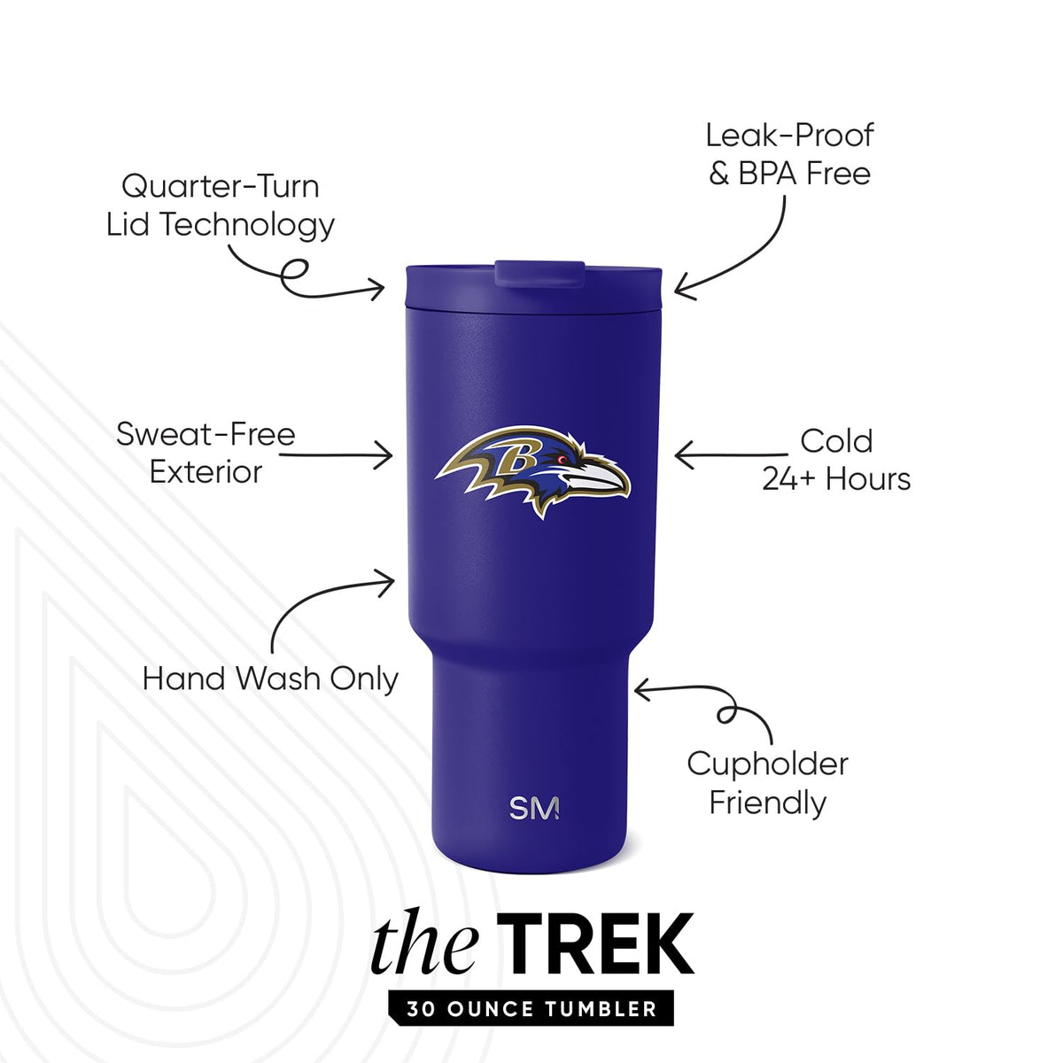 Baltimore Ravens Tumbler with Flip Lid