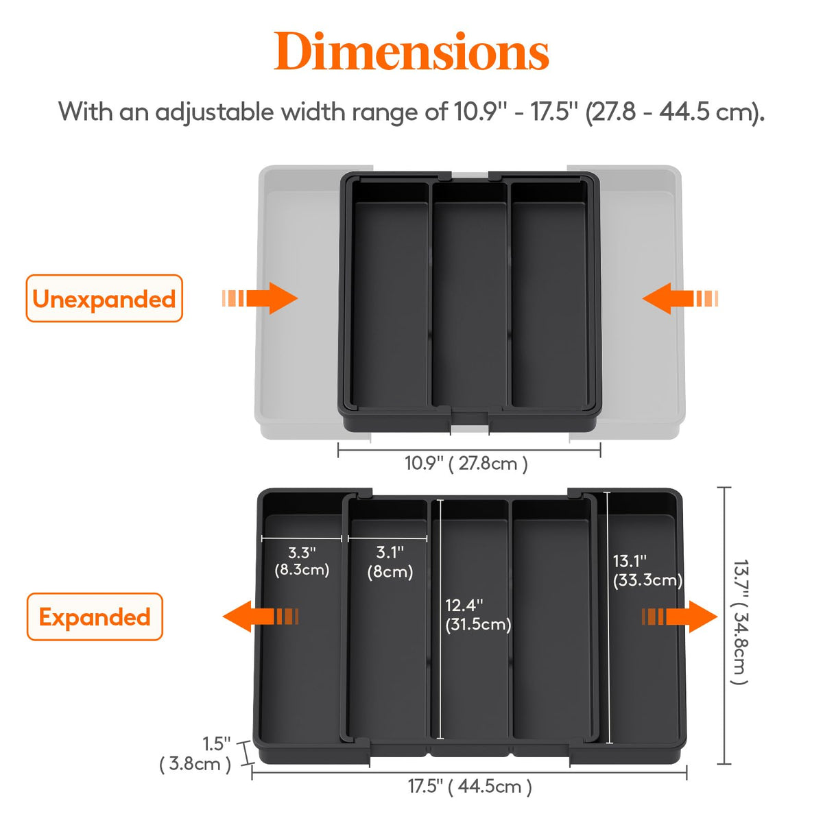 Utensil Organizer for Kitchen Drawers