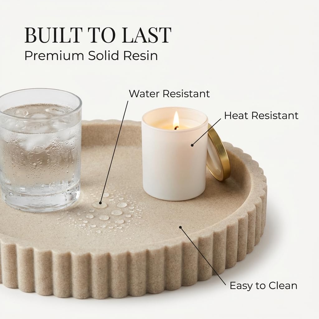 Round Decorative Tray Coffee Table Tray